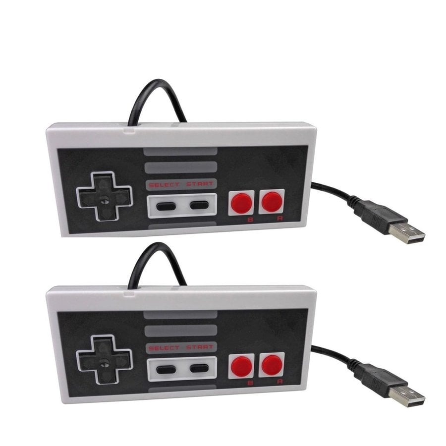Retro NES USB Gaming Controllers voor PC & Mac – Set van 2 | Plug & Play – Klassiek Design-3