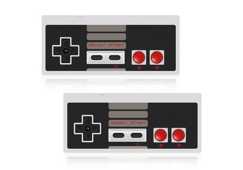 Retro NES USB Gaming Controllers voor PC & Mac – Set van 2 | Plug & Play – Klassiek Design 