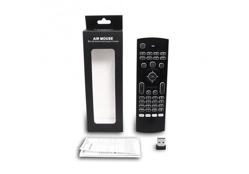 MX3 Air Mouse / Flymouse – Draadloze Air Mouse met Backlight Toetsenbord 