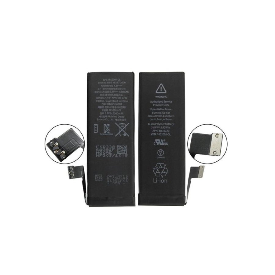 Zazitec Vervangingsaccu voor iPhone 5S/5C – 1560mAh – met Mini Kit-1
