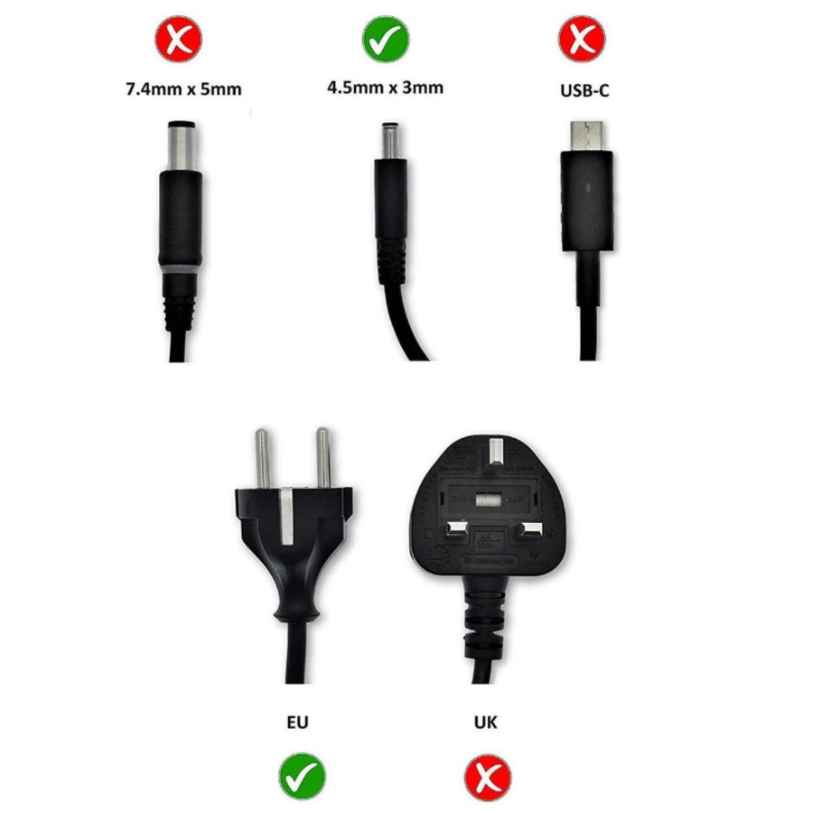 Oplader geschikt voor Dell – 90W – 4.5mm x 3.0mm – 19.5V 4.62A-3