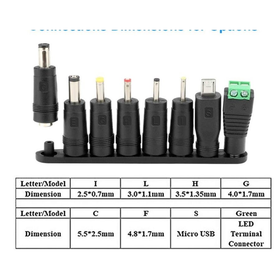 Zazitec Universele Adapter 30W 3V-12V 2.5A met usb en 8 connectors-2