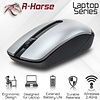 R.horse RF-2804B R-horse Wireless Mouse | 2.4 Ghz draadloos | Grijs/Zwart