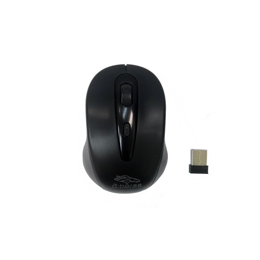 RF-2804B R-horse Wireless Mouse | 2.4 Ghz draadloos | Zwart-1
