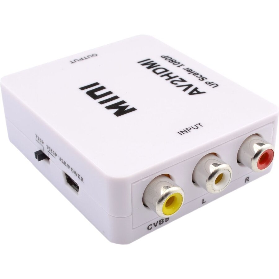 Tulp (RCA) naar HDMI Converter – AV Composiet naar HDMI Adapter | 1080P Full HD Support – Inclusief USB-voedingskabel-1