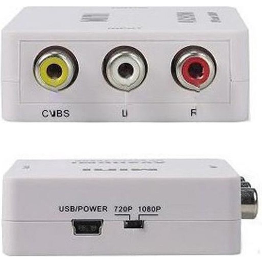 Tulp (RCA) naar HDMI Converter – AV Composiet naar HDMI Adapter | 1080P Full HD Support – Inclusief USB-voedingskabel-3