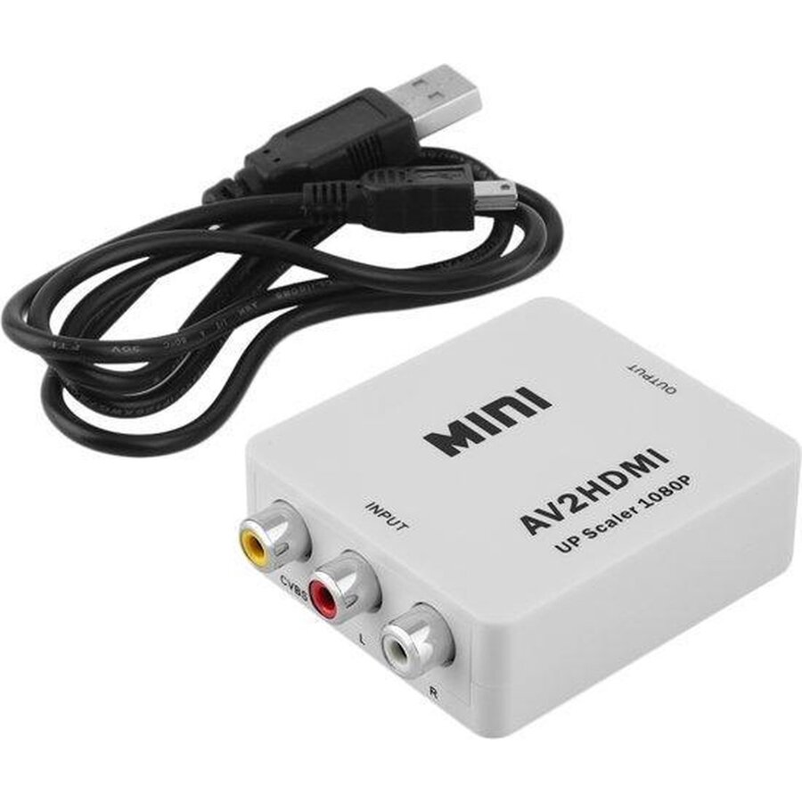 Tulp (RCA) naar HDMI Converter – AV Composiet naar HDMI Adapter | 1080P Full HD Support – Inclusief USB-voedingskabel-4