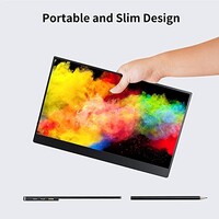 thumb-GICHAT Portable Monitor - 15.8 inch - Full HD - USB-C - Draagbare monitor-2