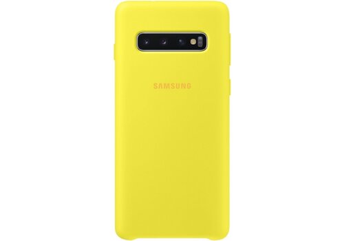 Samsung Silicone Cover - voor Samsung Galaxy S10 Plus - Geel 