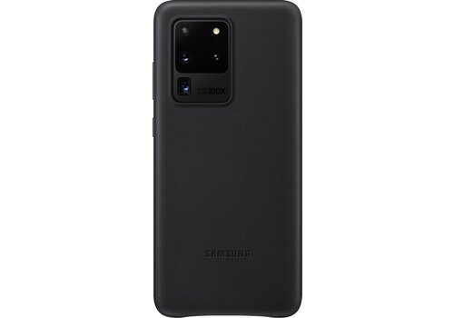 Samsung Leather Hoesje - Samsung Galaxy S20 Ultra - Zwart 