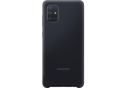 Samsung Silicone Hoesje - Samsung A71 - Zwart 
