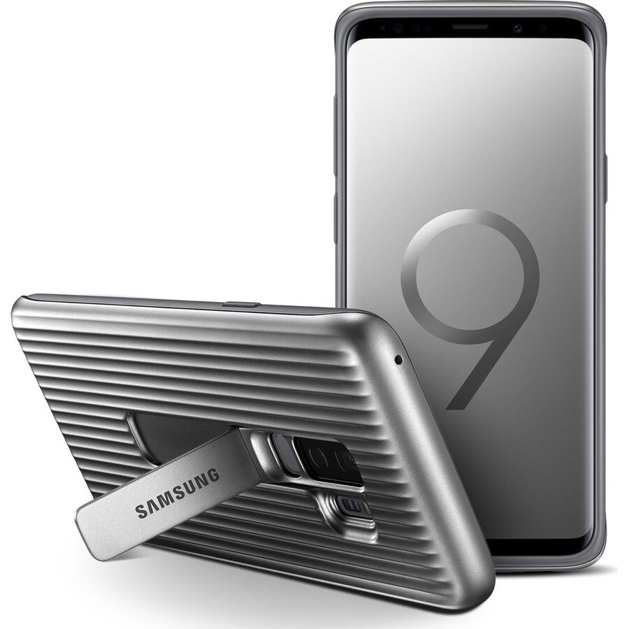 Samsung Protective Stand Cover - voor Samsung Galaxy S9 Plus - Zilver-3