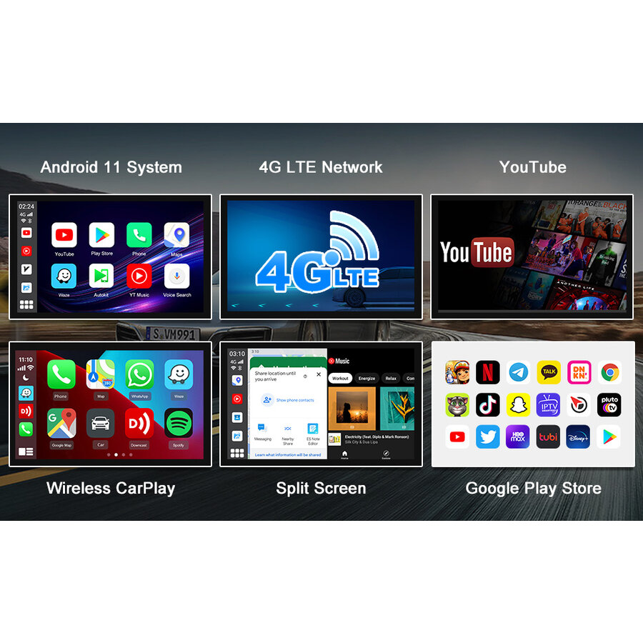 Zazitec ZT-CS9SE Dongle Wireless Smart Apple Carplay AI box - Android 11-2