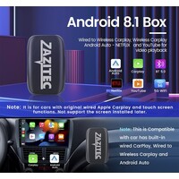 thumb-Zazitec ZT-C2C01 Wireless Smart Apple CarPlay AI Box dongle met Android systeem, YouTube, Netflix, draadloze CarPlay en Android Auto ondersteuning-1