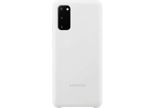 Samsung Silicone Hoesje - Samsung Galaxy S20 - Wit 