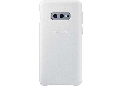 Samsung lederen cover - wit - voor Samsung Galaxy S10e 