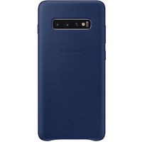 thumb-Samsung Lederen Cover - voor Samsung Galaxy S10 Plus - Blauw-1