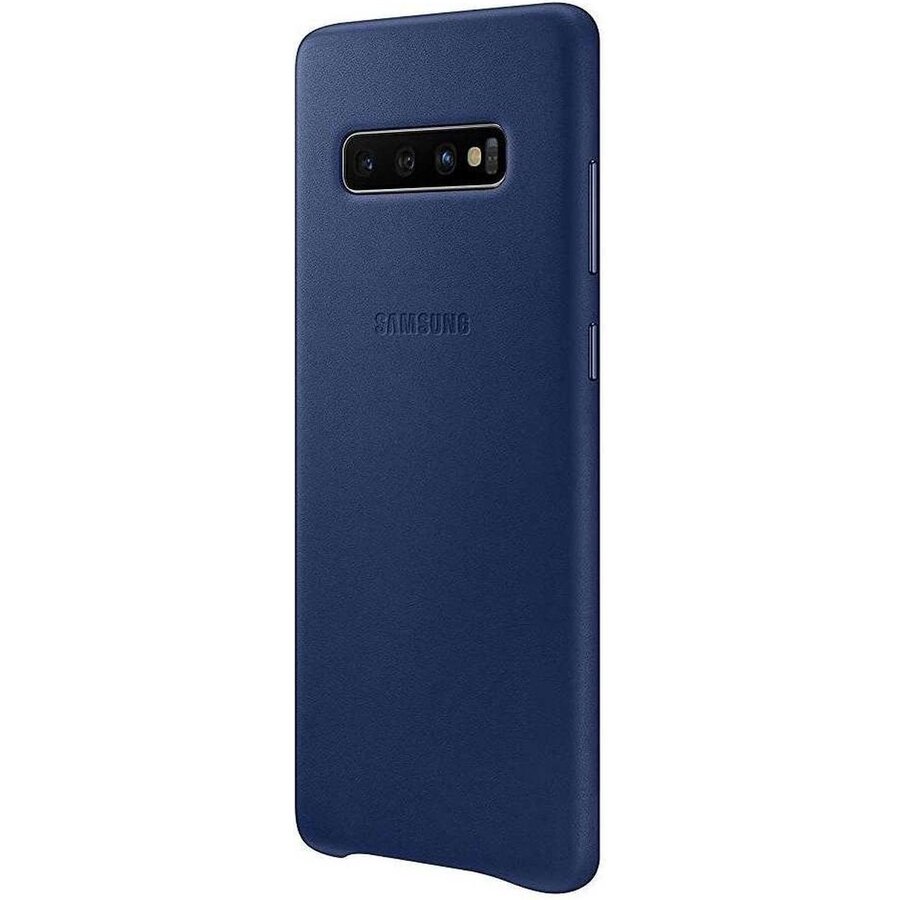 Samsung Lederen Cover - voor Samsung Galaxy S10 Plus - Blauw-2