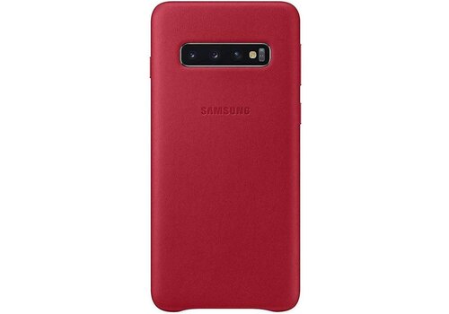 Samsung Lederen Cover - voor Samsung Galaxy S10 - Rood 