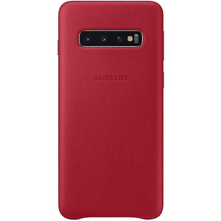 Samsung Lederen Cover - voor Samsung Galaxy S10 - Rood-1