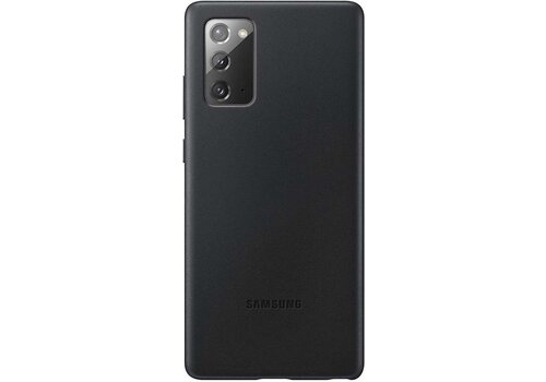 Samsung leather Hoesje - Samsung Galaxy Note 20 - Zwart 