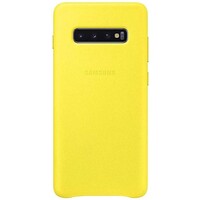 thumb-Samsung Lederen Cover - voor Samsung Galaxy S10 Plus - Geel-1