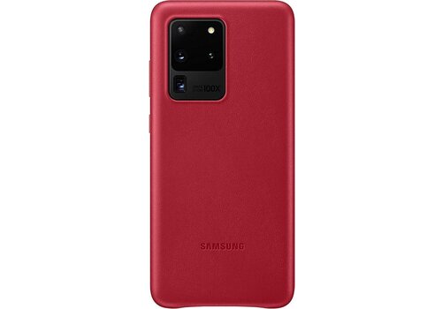 Samsung Leather Hoesje - Samsung Galaxy S20 Ultra - Rood 