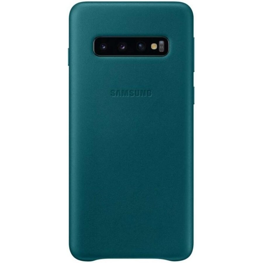 Samsung Lederen Cover - voor Samsung Galaxy S10 - Groen-1
