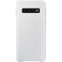 thumb-Samsung Lederen Cover - voor Samsung Galaxy S10 - Wit-1