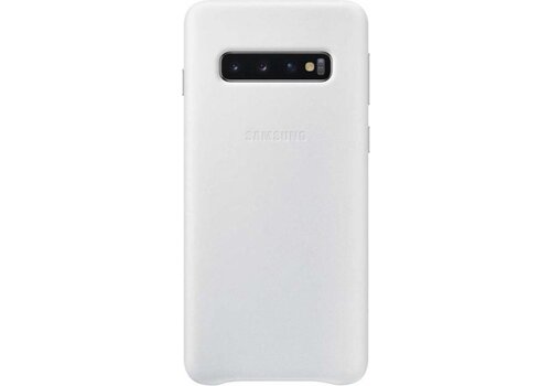 Samsung Lederen Cover - voor Samsung Galaxy S10 - Wit 