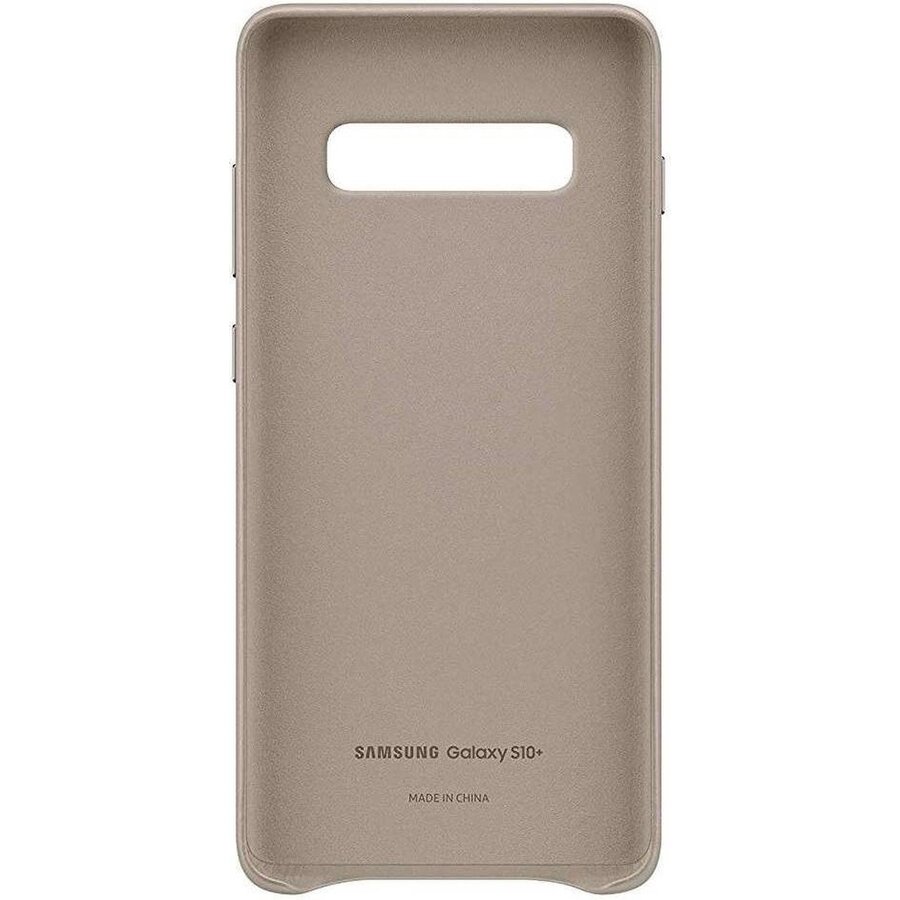 Samsung Lederen Cover - voor Samsung Galaxy S10 Plus - Grijs-3