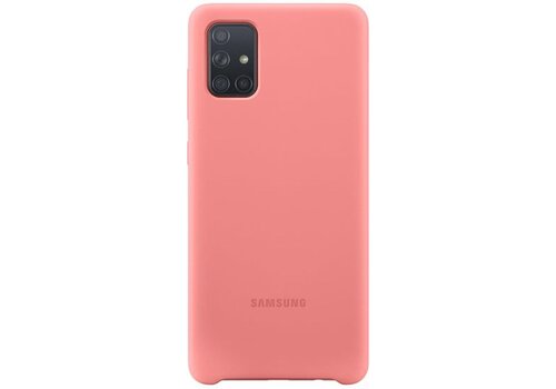 Samsung Silicone Cover Case - Samsung A71 - Roze 
