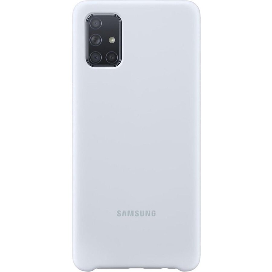 Samsung Siliconen Backcover Hoesje - Geschikt voor Samsung Galaxy A71 - Zilver-1