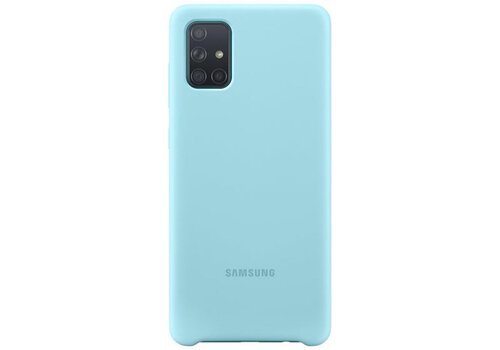Samsung Silicone Hoesje - Samsung A71 - Blauw 