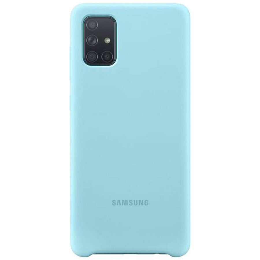 Samsung Silicone Hoesje - Samsung A71 - Blauw-1