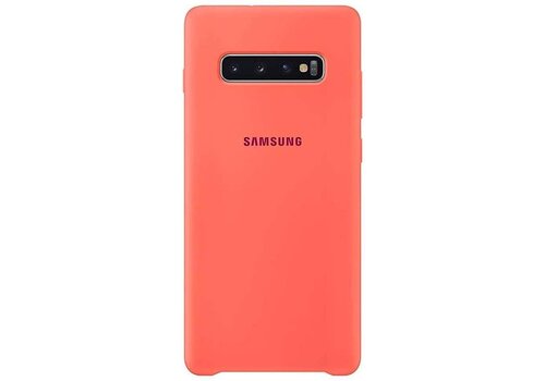 Samsung Silicone Cover- voor Samsung Galaxy S10 Plus - Roze 