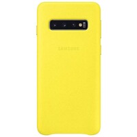 thumb-Samsung Lederen Cover - voor Samsung Galaxy S10 - geel-1