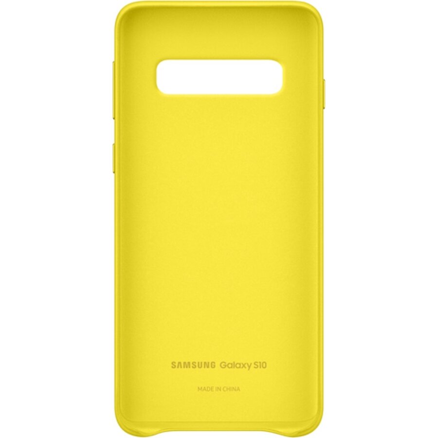 Samsung Lederen Cover - voor Samsung Galaxy S10 - geel-3