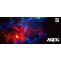 Muismat groot 90x40 cm - Heelal rood - Geschikt voor gaming/kantoor - XXL muismat
