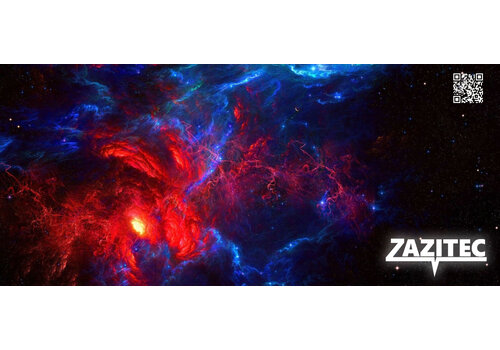 Muismat groot 90x40 cm - Heelal rood - Geschikt voor gaming/kantoor - XXL muismat 