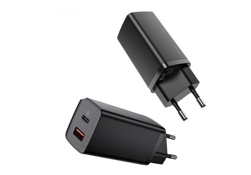 Zazitec ZT-PD65V GaN2 Fast charger 65W USB A / USB Type C Quick Charge 3.0 Power Delivery (Gallium Nitride) - Black 