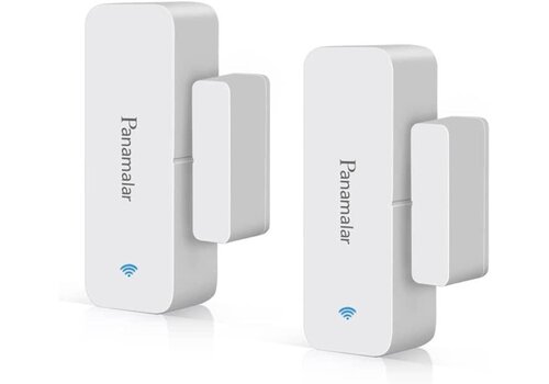 Panamalar Deur- en Raamsensor WiFi – Smart Alert – Set van 2 – Slimme Beveiliging – Alexa & Google Home 