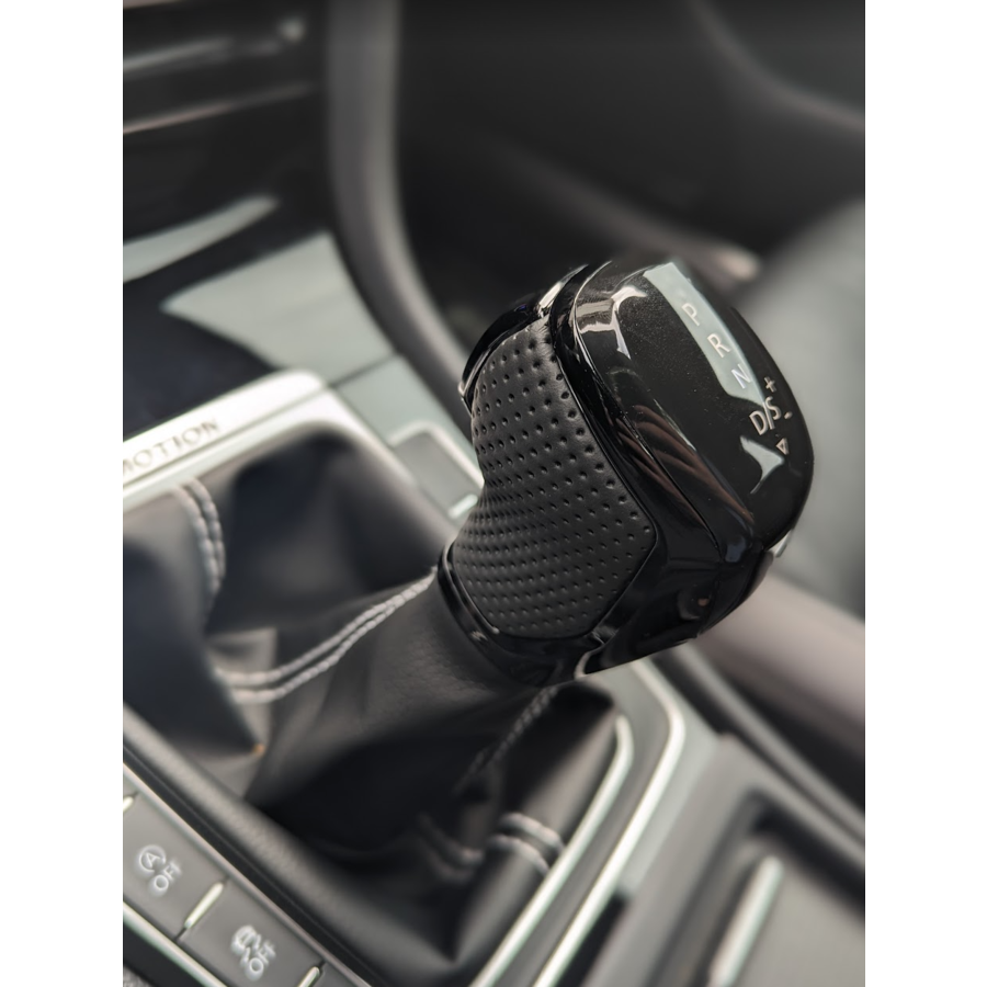 LED Verlichte DSG Pook knop geschikt voor VW/SEAT/AUDI/SKODA - AUTOMAAT - ZWART - WIT LICHT-3