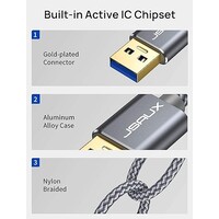 thumb-USB-A 3.0 verlengkabel / extensiekabel high speed USB 3.0 Type-A male naar female data- en oplaadkabel voor verlenging van pc, laptop, hub en randapparatuur-2