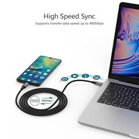 thumb-USB-C naar USB-C 100W Power Delivery kabel 2 meter E-Marker snellaad kabel geschikt voor laptop, tablet en smartphone USB-C data en oplaadkabel-3