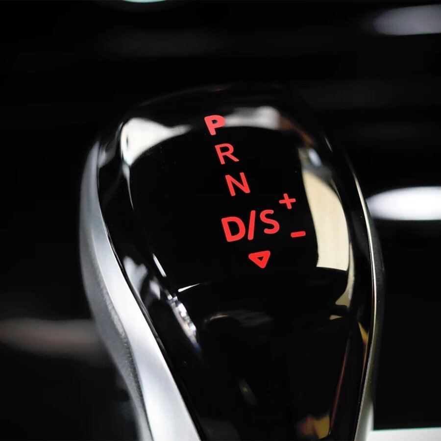 LED Verlichte DSG Pook knop geschikt voor VW/SEAT/AUDI/SKODA - AUTOMAAT - ZILVER - ROOD LICHT-4