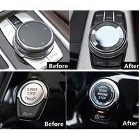 thumb-Luxe Kristallen Pook knop geschikt voor BMW 5/5GT/6/7-Serie 2010-2017 F10/F18/F11 F06/F12/F13 F01/F02 - M Look-4