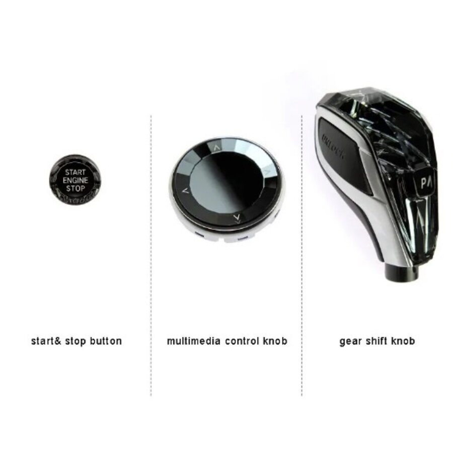 Luxe Kristallen Pook knop geschikt voor BMW i8 i12/i15 2014-2020 - M Look-3