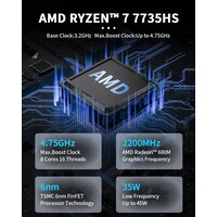 thumb-Zazitec ZT-MI2 Mini PC | AMD Ryzen™ 7 7735HS | AMD Radeon™ 680M Graphics | 16GB DDR5 | 512GB SSD | W11 Home-4