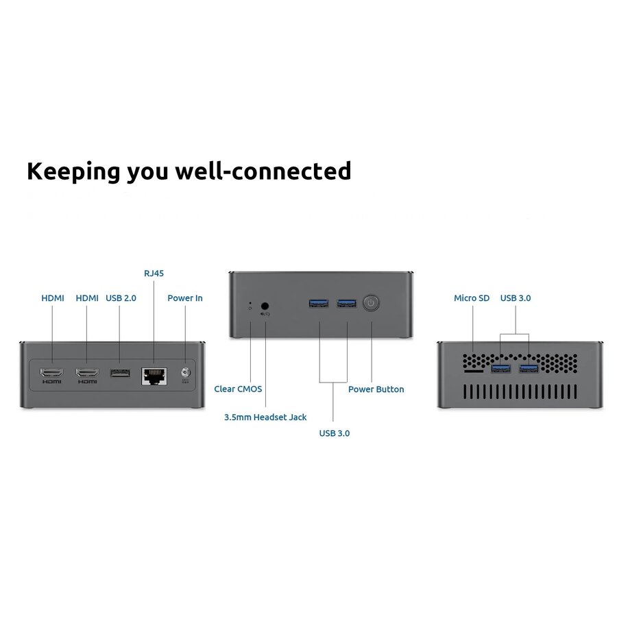 Zazitec ZT-BMAX3 Mini PC | Intel® Gemini Lake® N4100 | 8GB DDR4 | 256GB SSD | W11 Pro-3